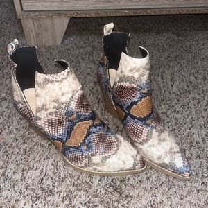 Snakeskin Booties